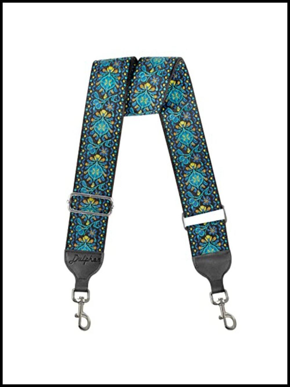 Jacquard Embroidered Purse Strap 2 Inch Wide Adjustable Crossbody Bag Strap